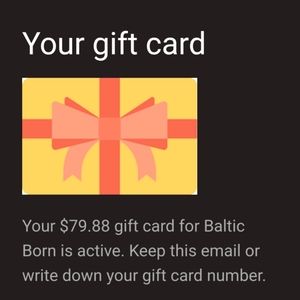 Gift card Baltic born